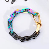 Colorful Couple Bracelets Stainless Steel Hand Chain For Women Men