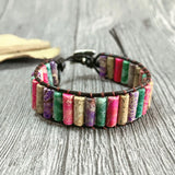 Colorful Bohemian Style Single Layer Natural Stone Bracelet