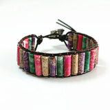 Colorful Bohemian Style Single Layer Natural Stone Bracelet