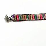 Colorful Bohemian Style Single Layer Natural Stone Bracelet