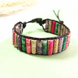 Colorful Bohemian Style Single Layer Natural Stone Bracelet