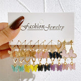 Colorful Butterfly Earring Set For Women