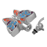 Butterfly Ash Holder Necklace Stainless Steel Crem