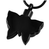 Butterfly Ash Holder Necklace Stainless Steel Crem
