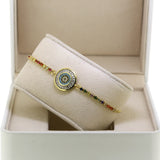 Colorful CZ Evil Eye Bracelet Women Chain Girl Adjustable Lucky Jewelry