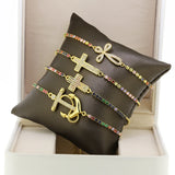Colorful CZ Evil Eye Bracelet Women Chain Girl Adjustable Lucky Jewelry