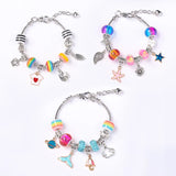 Cartoon Crystal Bracelet DIY Jewelry Set Gift for Girls