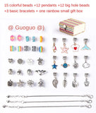 Cartoon Crystal Bracelet DIY Jewelry Set Gift for Girls