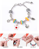 Cartoon Crystal Bracelet DIY Jewelry Set Gift for Girls