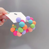 Colorful Cc Earrings Exaggerated Luxury Women Jewelry