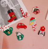 Colorful Resin Jewelry Charms 40pcs DIY Ornaments House Car Snowman Cup Man