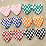 Resin Heart Pendant Charms Ornament Accessories Girls Earring Necklace 50pcs