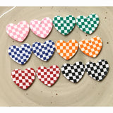 Resin Heart Pendant Charms Ornament Accessories Girls Earring Necklace 50pcs