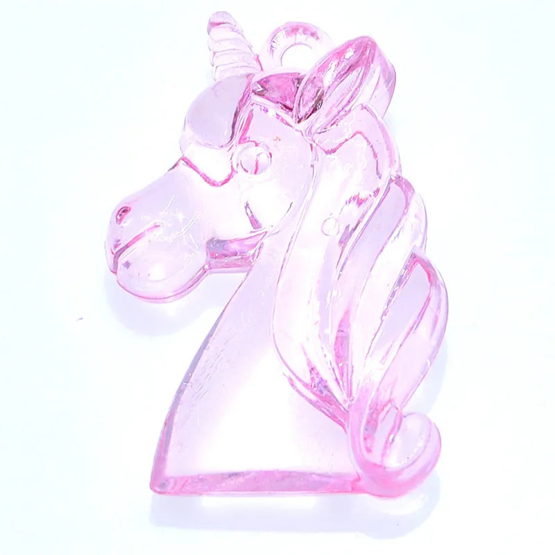 Colorful Chunky Unicorn Pendant Jewelry Charms 47pcs