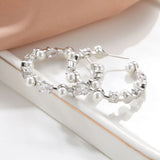 Colorful Circle C Hoop Earrings for Teens Pearl Piercing Fine Women
