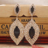 Colorful Drop Earrings Teardrop Shape Crystal Dangle Earrings for Women