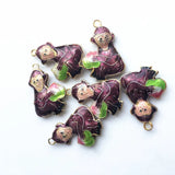 Enamel Monkey Charms Pendant for Jewelry Making