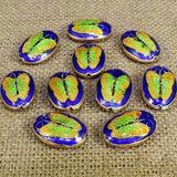 Colorful Cloisonne Butterfly Beaded Enamel Pendant High End Jewelry DIY