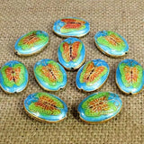 Colorful Cloisonne Butterfly Beaded Enamel Pendant High End Jewelry DIY