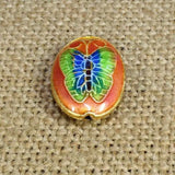 Colorful Cloisonne Butterfly Beaded Enamel Pendant High End Jewelry DIY