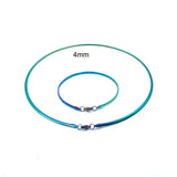 Colorful Collar Stainless Steel Necklace Women Choker Torques Jewelry