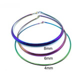 Colorful Collar Stainless Steel Necklace Women Choker Torques Jewelry