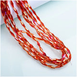 Colorful Crystal Beads 4x12mm Long Bicone Austrian Loose Spacer Beads