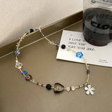 Crystal Beads Chokers Necklace Charm Flowers Pendant Necklaces Women