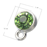 Colorful Crystal Birthstone Charm for DIY Jewelry Making