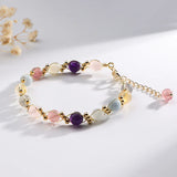 Colorful Crystal Bracelet 925 Silver Jewelry for Women Wedding Party Engagement