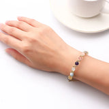 Colorful Crystal Bracelet 925 Silver Jewelry for Women Wedding Party Engagement
