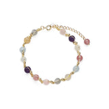 Colorful Crystal Bracelet 925 Silver Jewelry for Women Wedding Party Engagement