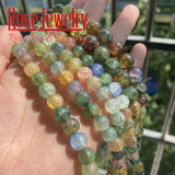 Dragon Veins Quartz Stone Beads Jewelry Making Round Loose Beads