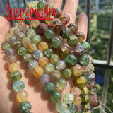 Dragon Veins Quartz Stone Beads Jewelry Making Round Loose Beads
