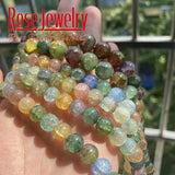 Dragon Veins Quartz Stone Beads Jewelry Making Round Loose Beads