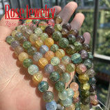Dragon Veins Quartz Stone Beads Jewelry Making Round Loose Beads
