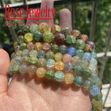 Dragon Veins Quartz Stone Beads Jewelry Making Round Loose Beads