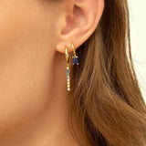 Colorful Crystal Earrings 925 Sterling Silver Ear Needle Stud Earrings for Women