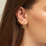 Colorful Crystal Earrings 925 Sterling Silver Ear Needle Stud Earrings for Women