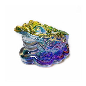 Colorful Crystal Golden Toad Lucky Decoration Transit Jinbao Home Decoration