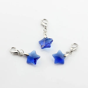 Crystal Pink Stars Charms 14MM 10pcs/lot