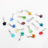 Crystal Pink Stars Charms 14MM 10pcs/lot