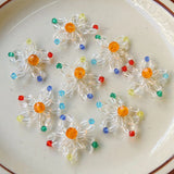 Woven Crochet Flowers Patch Sticker DIY 20pcs