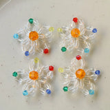 Woven Crochet Flowers Patch Sticker DIY 20pcs