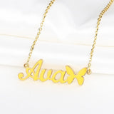 Colorful Name Necklace Stainless Steel DIY Name Earrings Necklaces