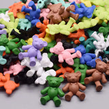 Colorful Bear Acrylic Beads for DIY Jewelry Making