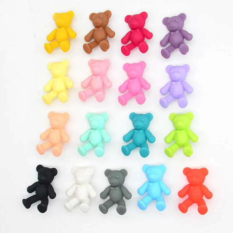 Colorful Bear Acrylic Beads for DIY Jewelry Making