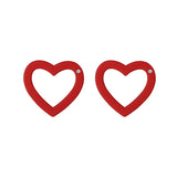 Colorful Heart Pendant DIY Earrings Accessories Material 6pcs