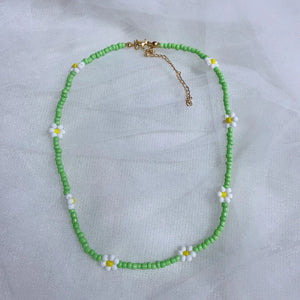 Colorful Daisy Flowers Beads Choker Necklace for Women Girls