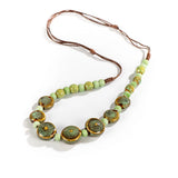 Colorful Distressed Retro Ceramic Necklace for Women
